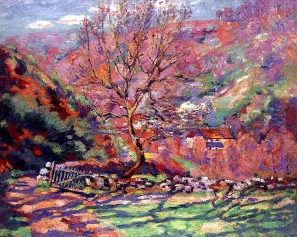 图为法国印象派画家armand guillaumin(1841-1927)的作品crozant