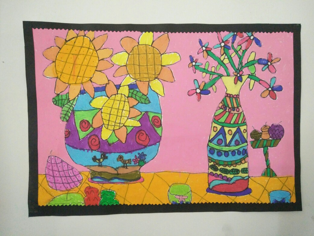儿童画!学生的作品!7岁的女孩