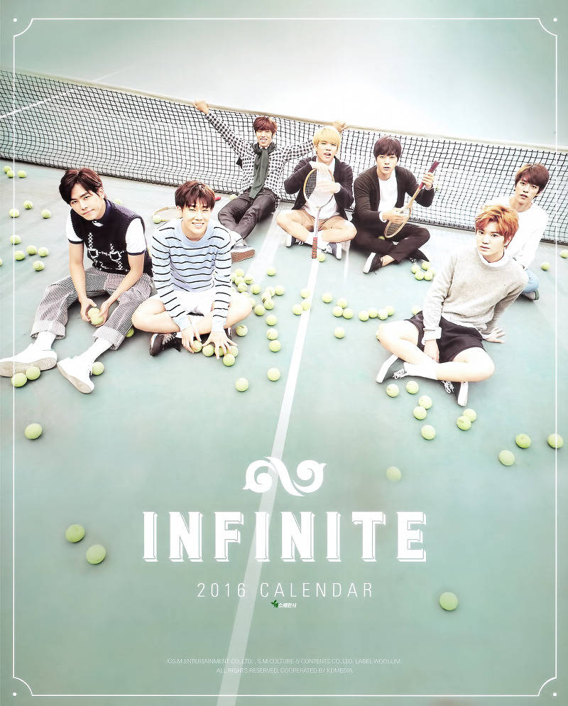 infinite 杂志 日历 广告 专辑内页 扫图转自微博/cr:logo 侵删