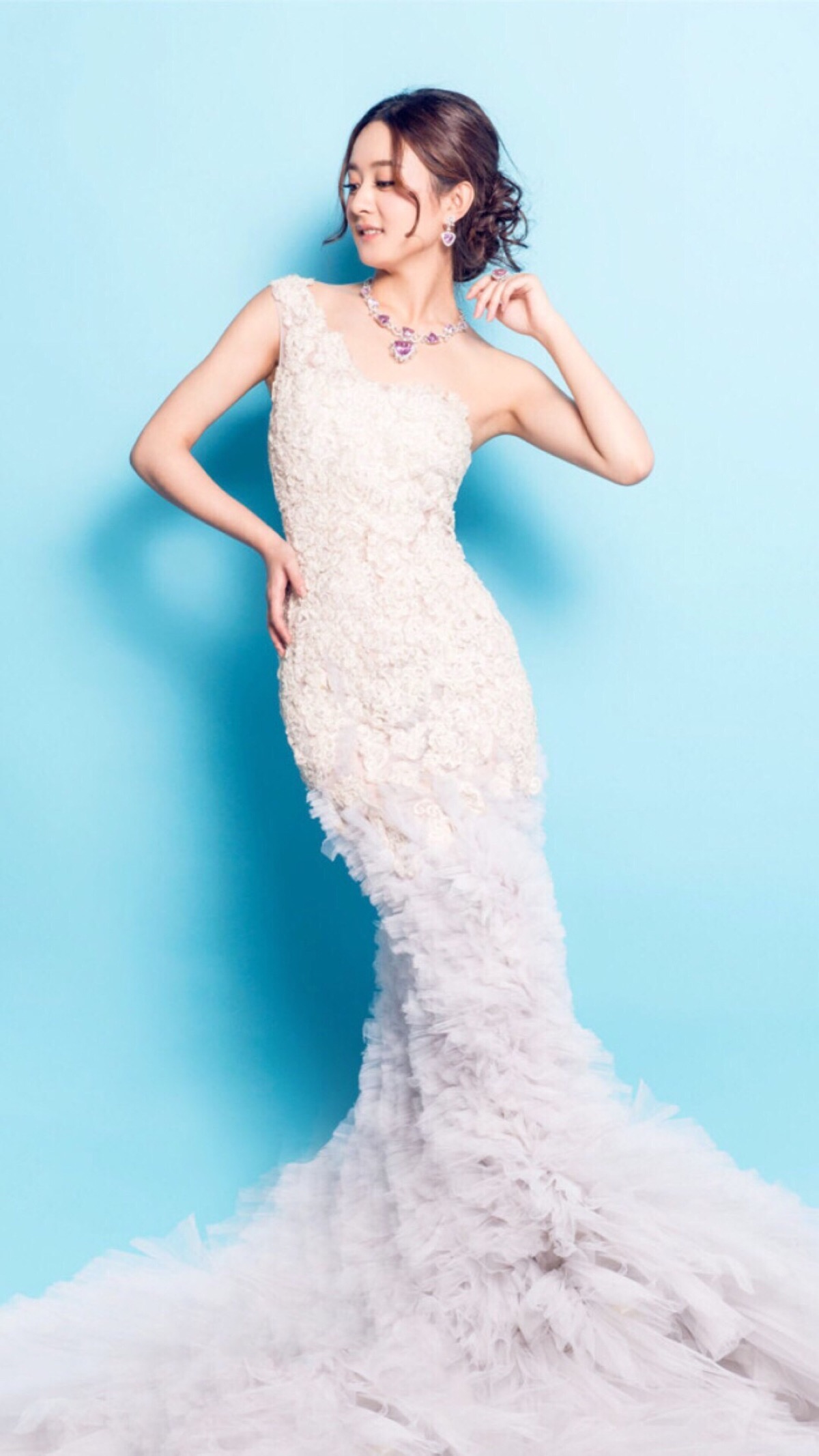 赵丽颖 婚纱系列#明星#平铺壁纸#高清手机壁纸"