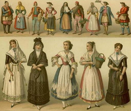 西班牙传统服饰 服饰 欧美 西欧 中古 历史 服装 衣服 怀旧 男装 女装