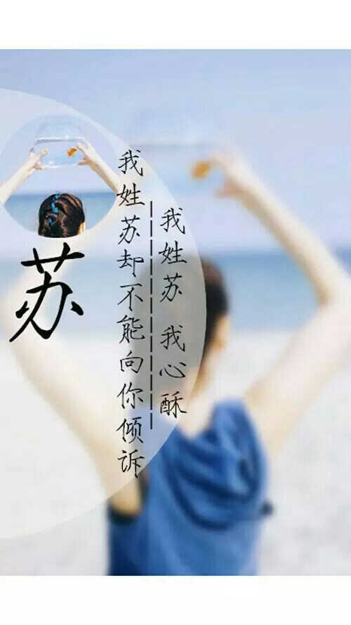 我姓苏我心酥,却不能向你倾诉.