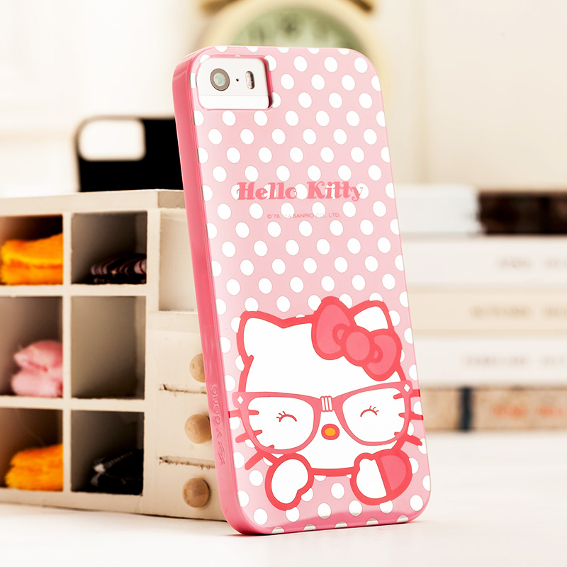 苹果5s手机壳女 hello kitty可爱卡通iphone se防摔外壳硬女款潮