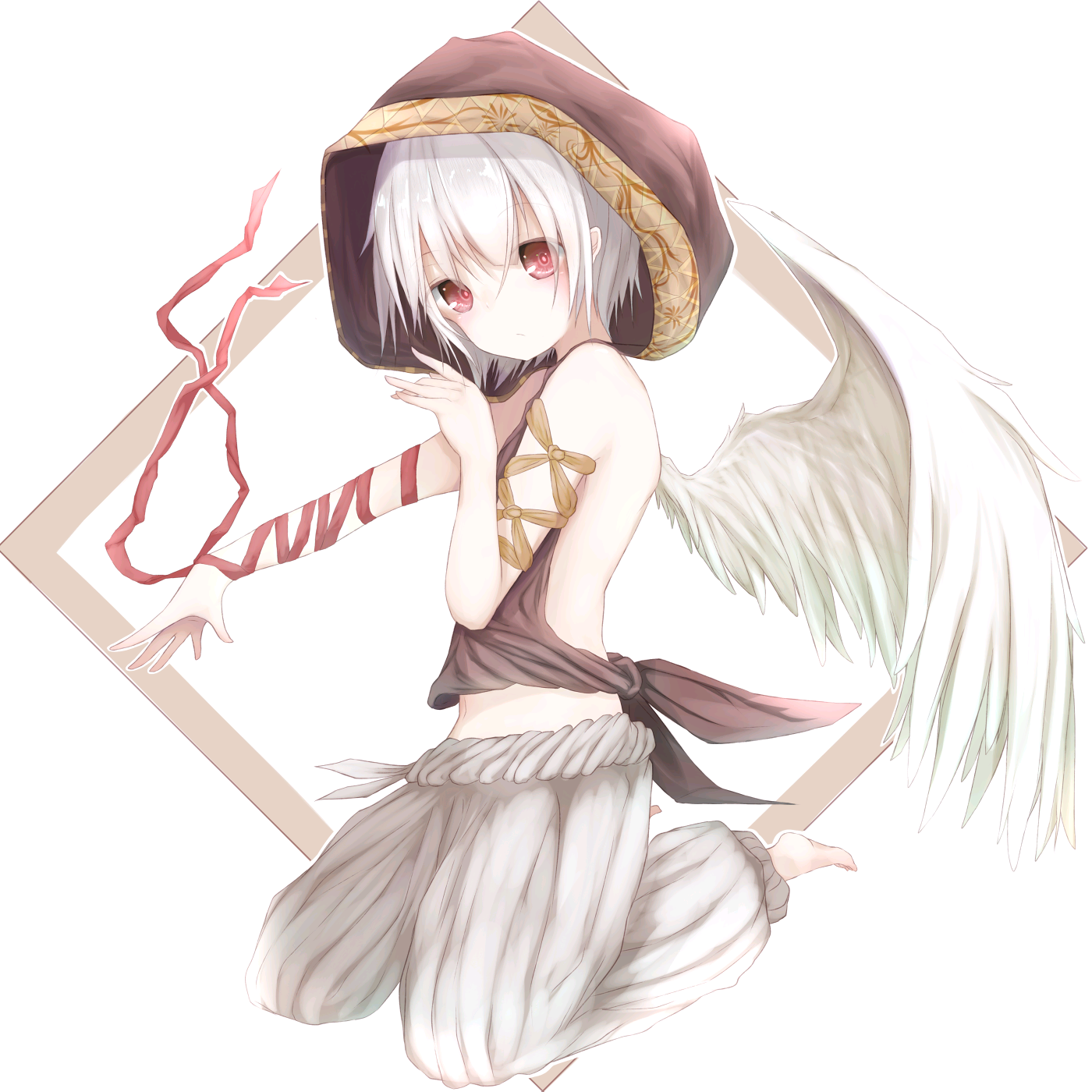 萝莉#少女#梦幻#白发#翅膀#红瞳#意境#唯美#要其他图再找我()