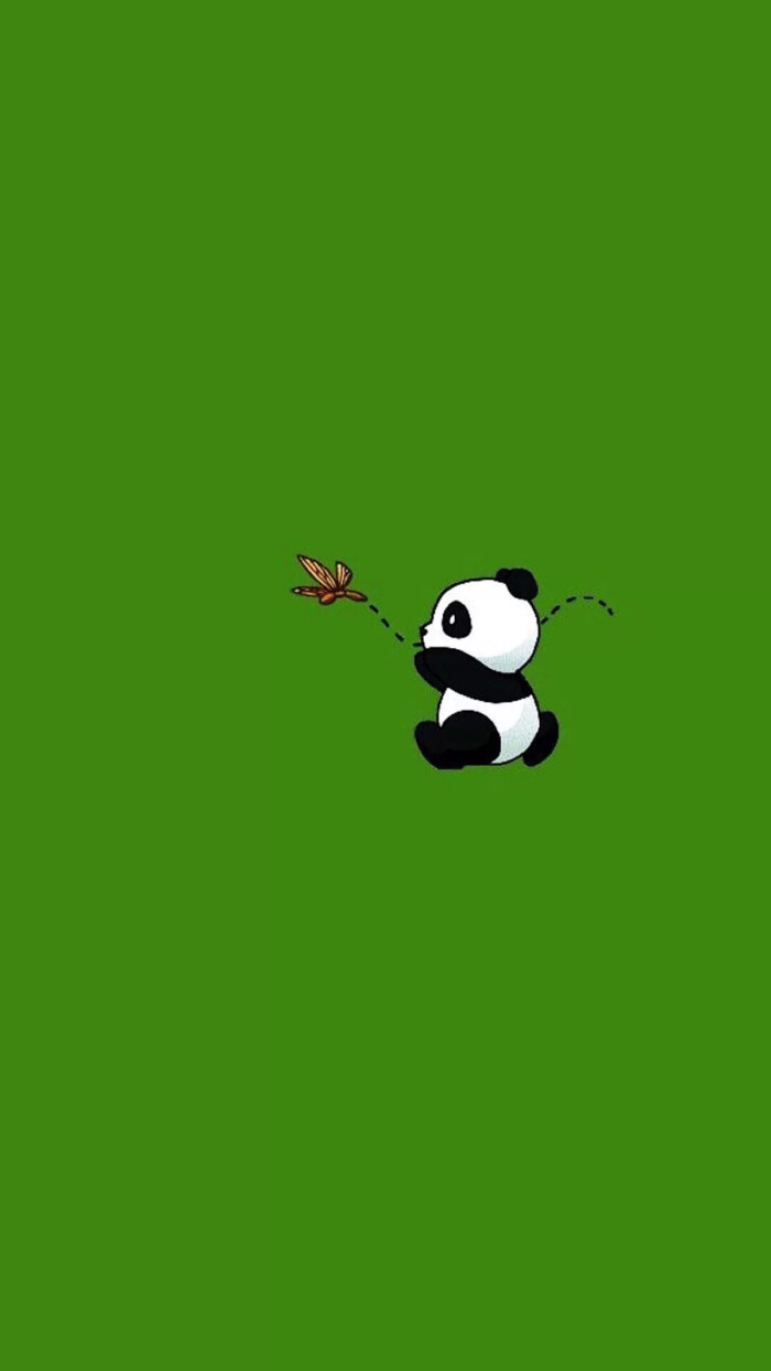 可爱 简单 插画 萌物熊猫#手机壁纸"