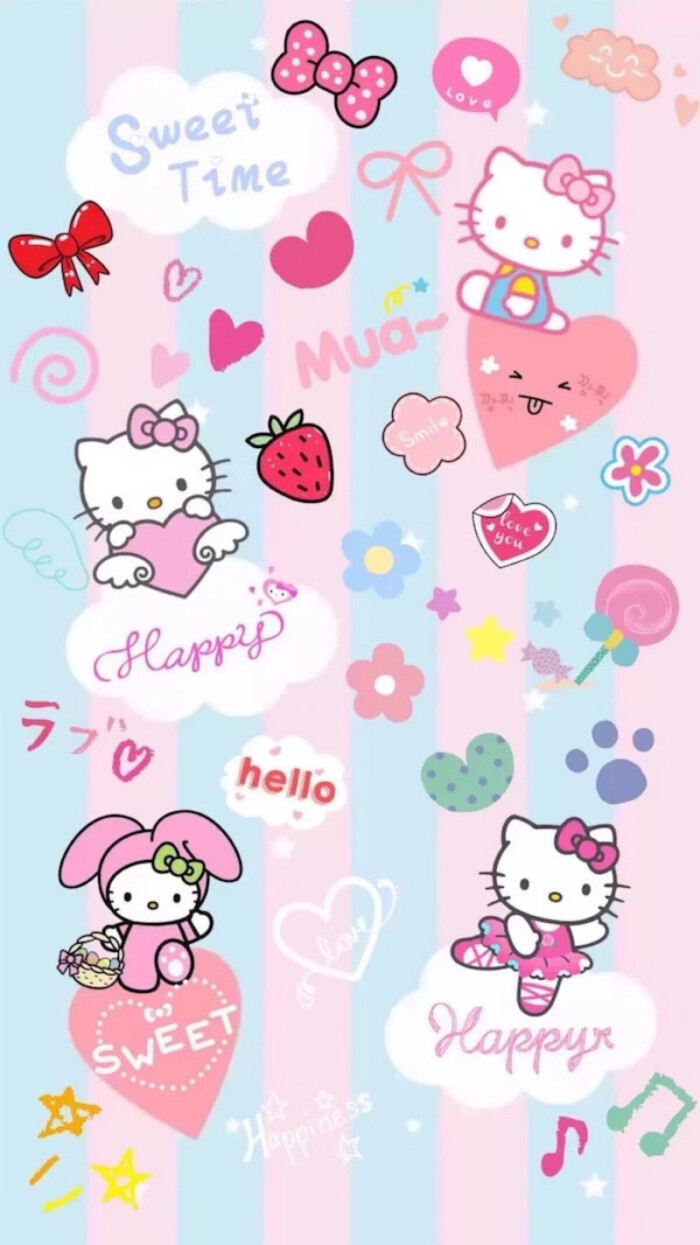 hello kitty#卡通动漫&手机壁纸"