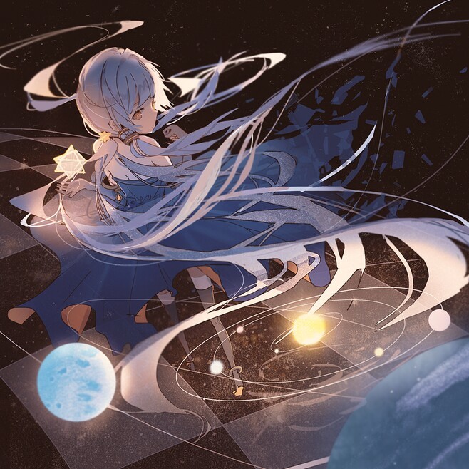 星尘 动漫 二次元 唯美 意境 萌妹子 星光 壁纸