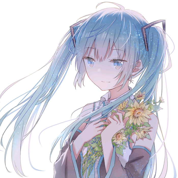 pixiv 雨陌 初音未来 小清新 头像