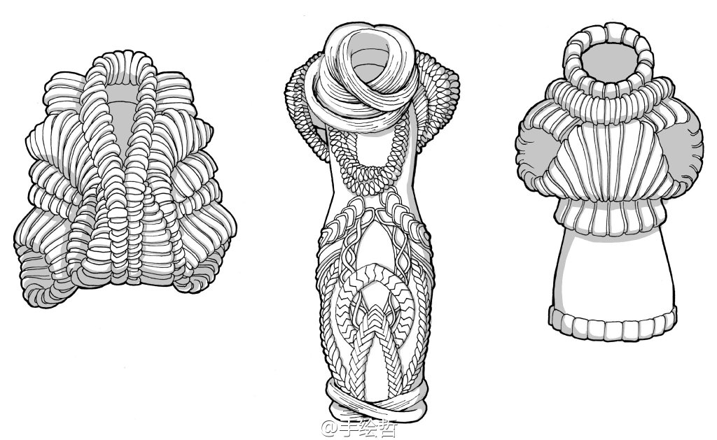 款式图第二蛋,手绘款式图用笔(是的,没看错,以下的款式图是手绘的)