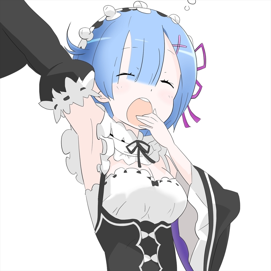 动漫re:从零开始的异世界生活 二次元 雷姆 pixiv 自截做头像 插画