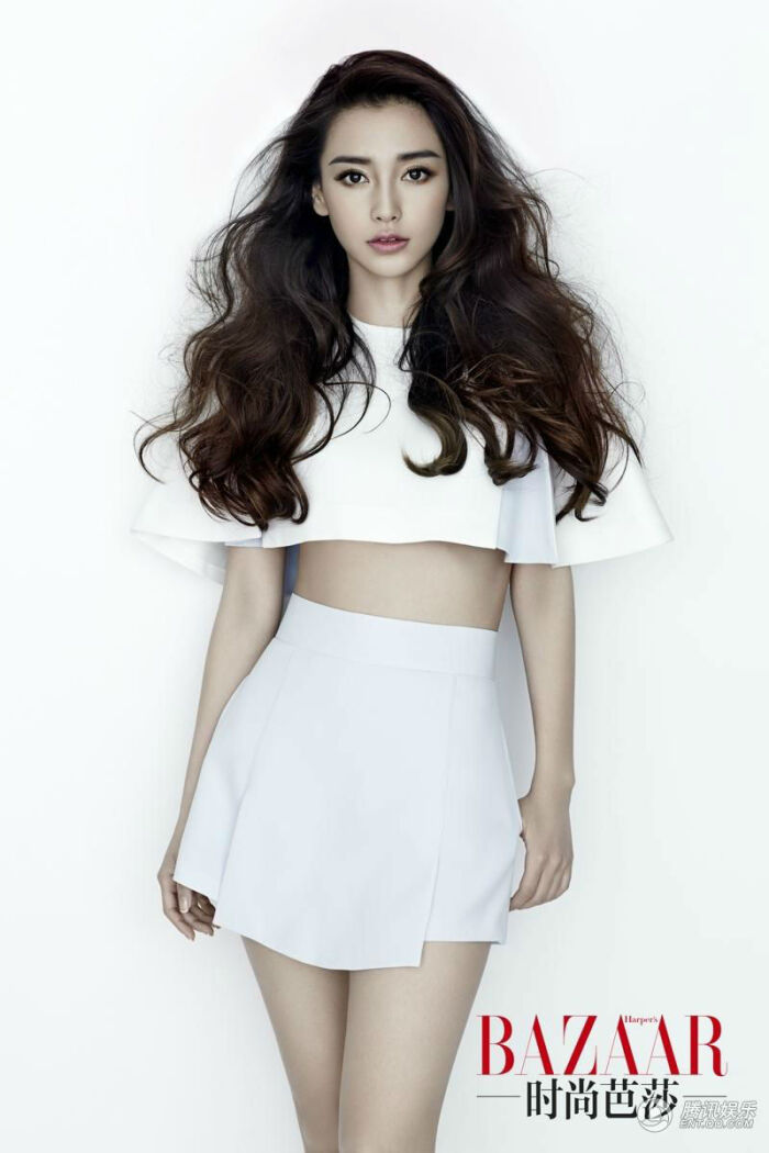 2014《harper"s bazaar 时尚芭莎》七月刊封面:angelababy(杨颖)(小花