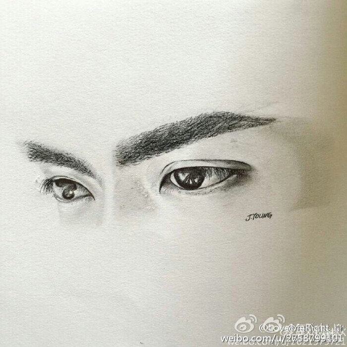 吴亦凡手绘 漫画 素描吴亦凡 kris exo 花美男 偶像 明星 帅哥 小鲜肉