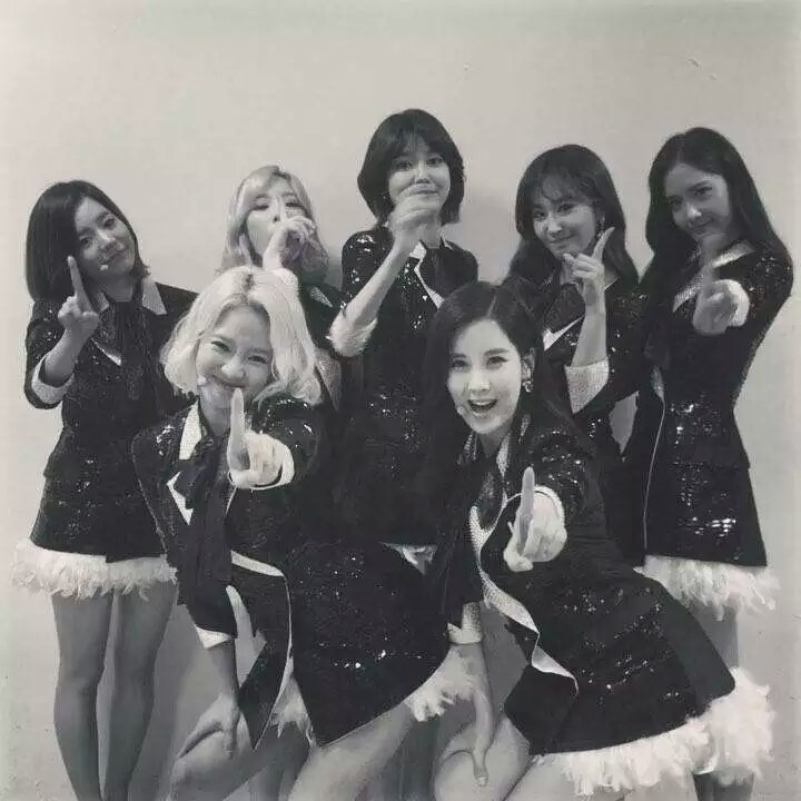 少女时代台下合照