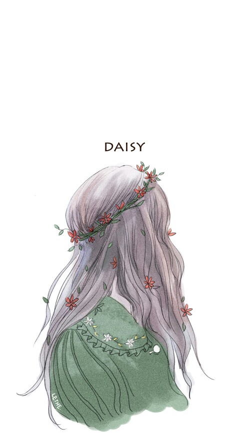 动漫 女生 背影 简约 壁纸 daisy