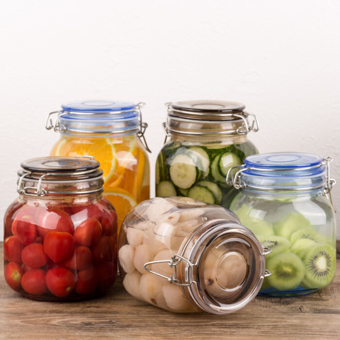 肆月 会呼吸的玻璃密封罐 柠檬泡酒瓶酵素瓶…