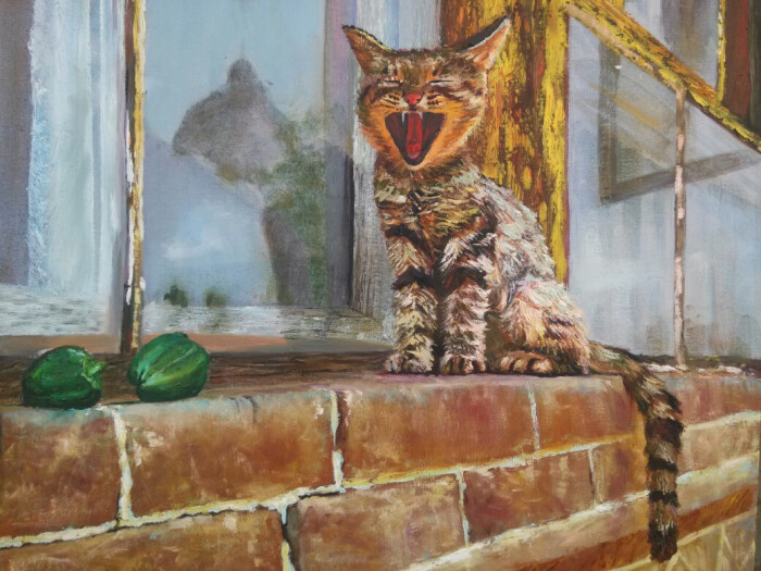 我笔下的猫咪~此画创作于2015年立秋