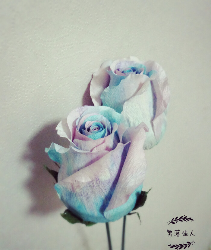纸藤纸玫瑰纸艺手工染色玫瑰