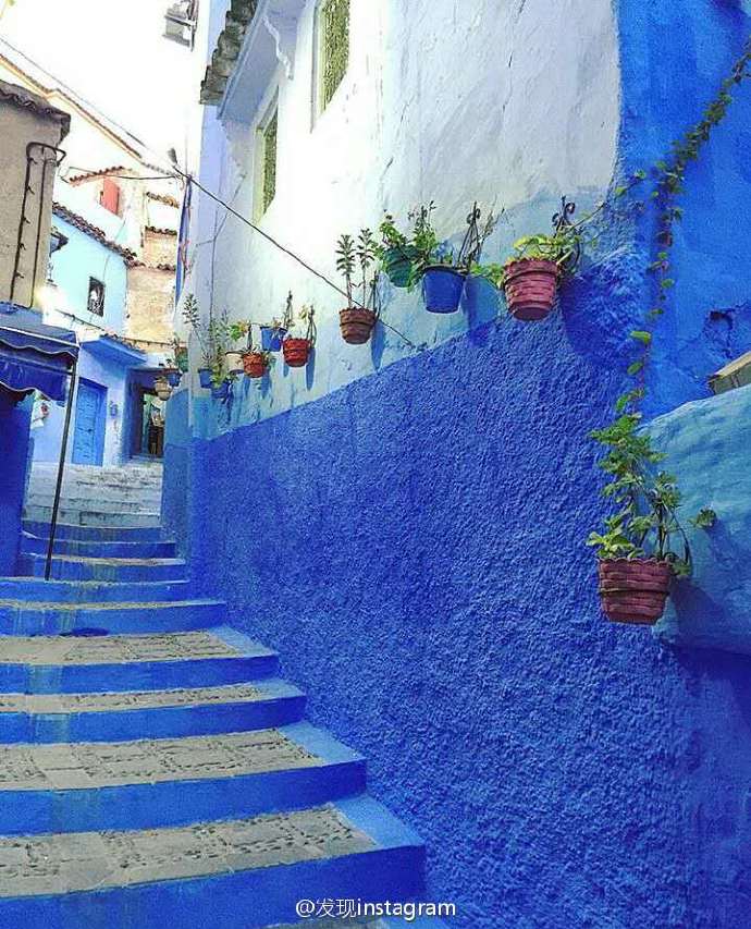 把蓝色爱到了极致的摩洛哥小镇 ins:chefchaouen