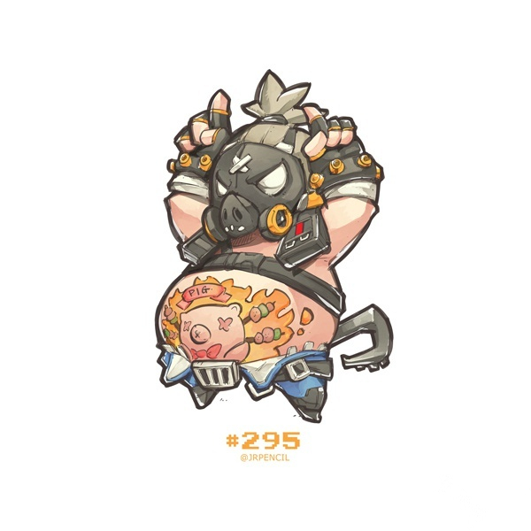 守望先锋#overwatch#roadhog#路霸# cr: jrpencil