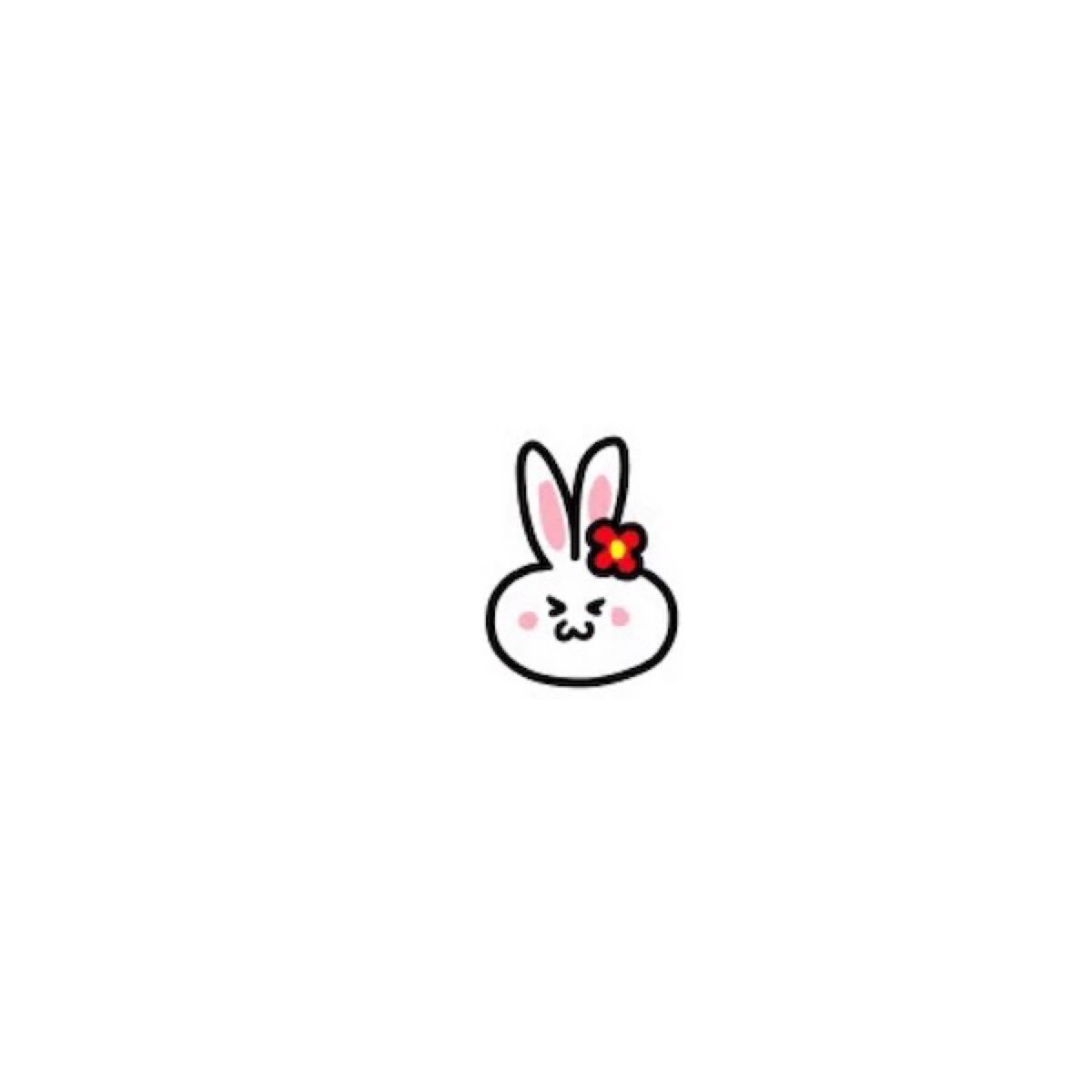 情侣头像#可爱#动漫"卡通"萌系 兔子 小头像