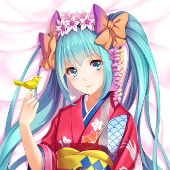 初音未来花色衣miku等身抱枕 可到淘宝搜索…