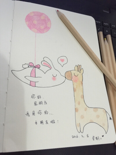 手帐…你好,男朋友.我是你女朋友!