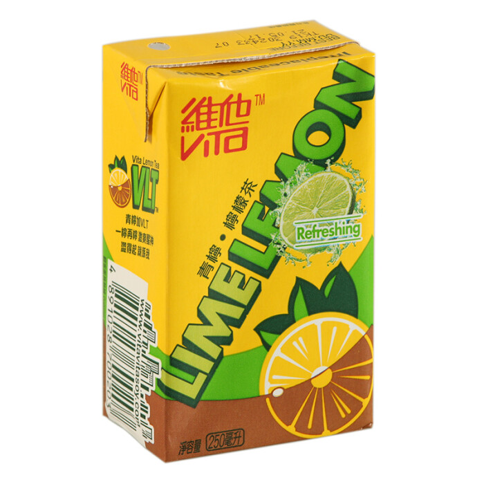 香港进口饮料 维他vita 青柠味柠檬茶250ml茶饮料 柠檬茶饮料
