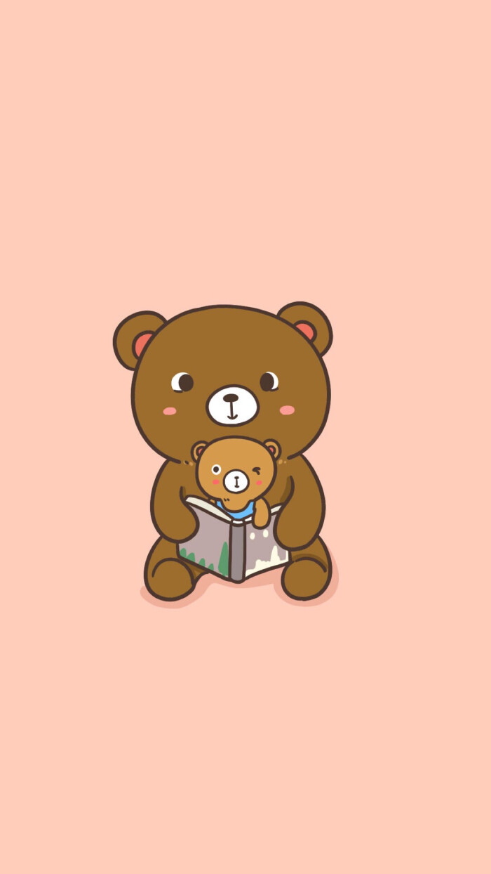 亲子系列#可爱 简单 卡通 小熊 壁纸