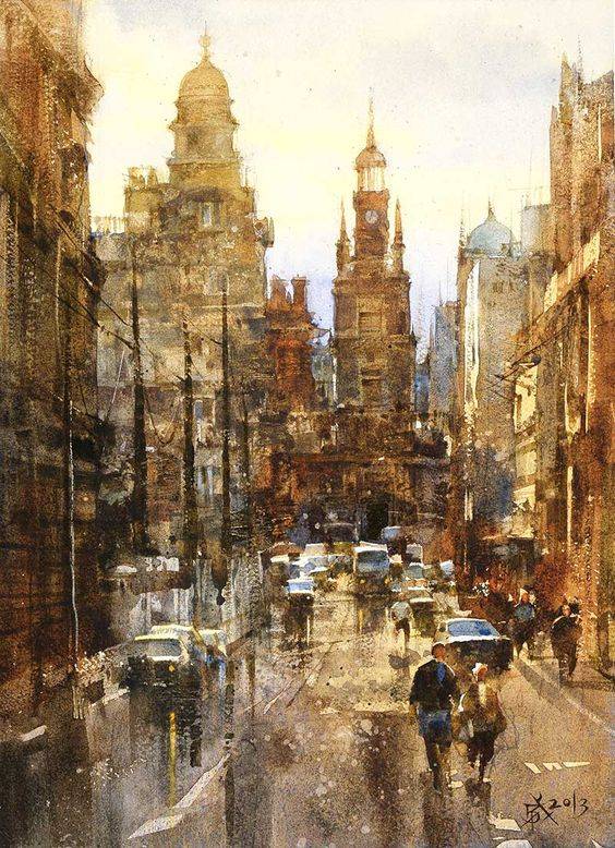 来自水彩艺术家 chien chung wei (简忠威)绘画作品一组 (转)建筑的光