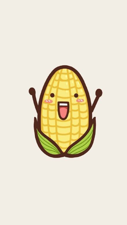 套图 插画 素材 手绘 绘画 iphone6 iphone6plus 玉米 萌萌的水果蔬菜