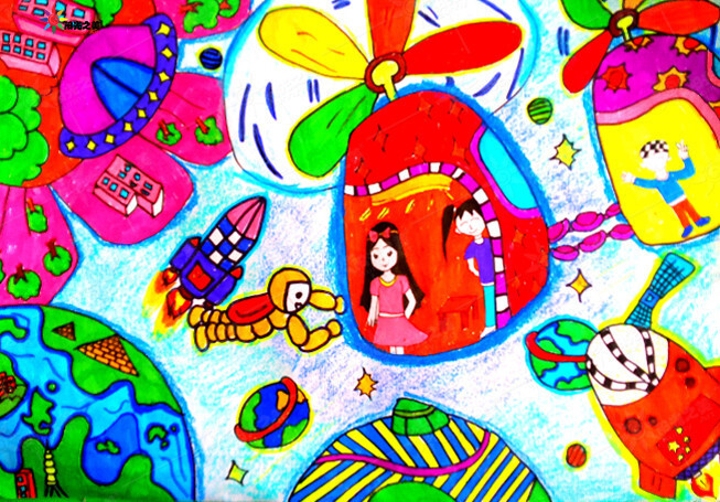 儿童画作品 少儿美术思维绘画 阳光之美学生…