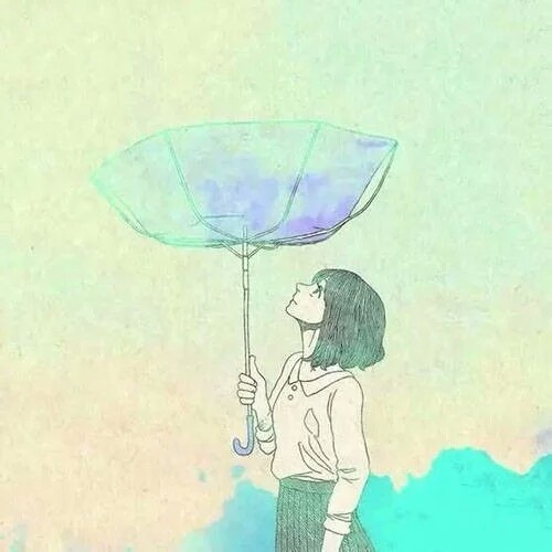 【情侣头像】水彩 雨伞