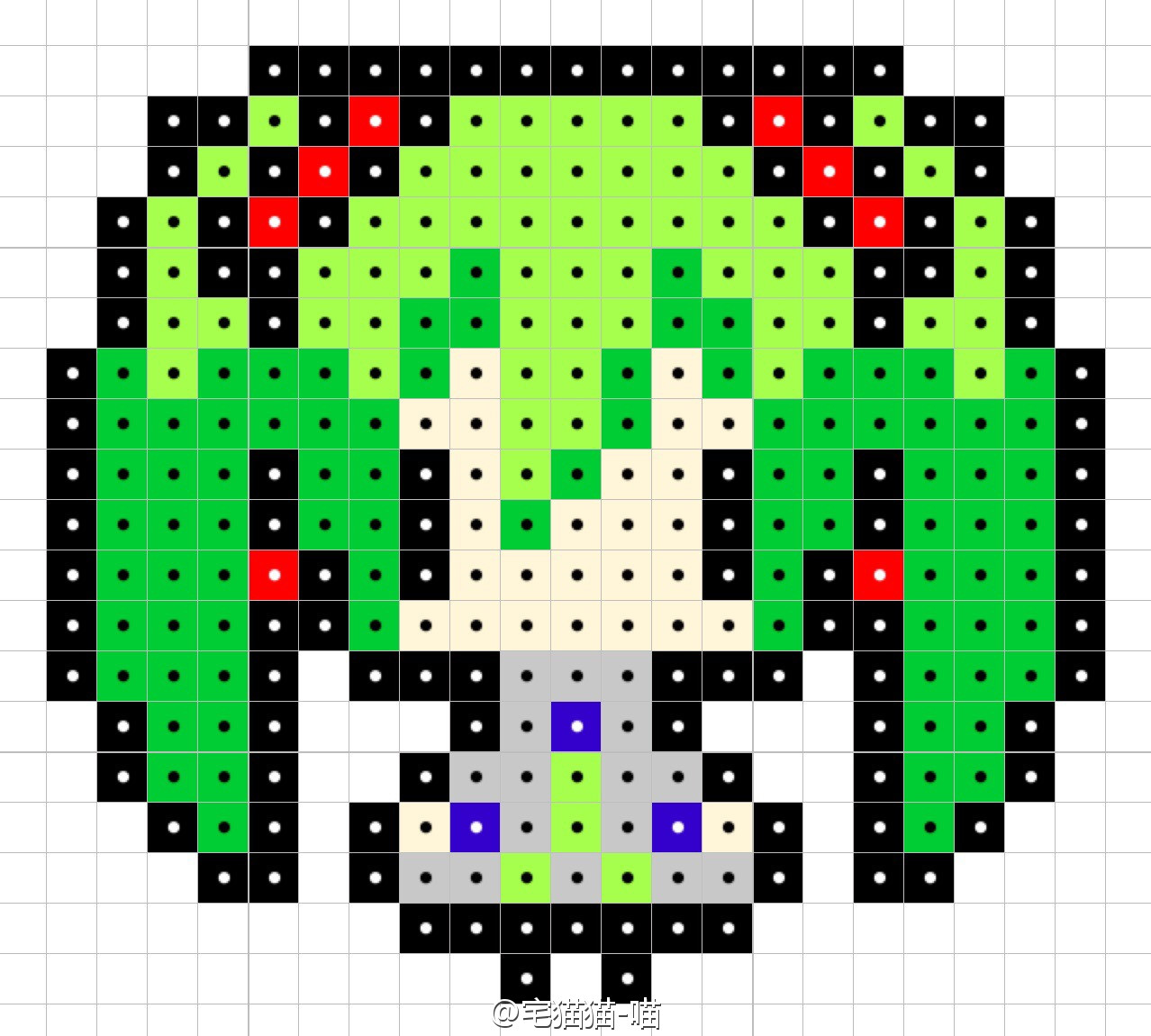 初音未来像素拼豆图纸