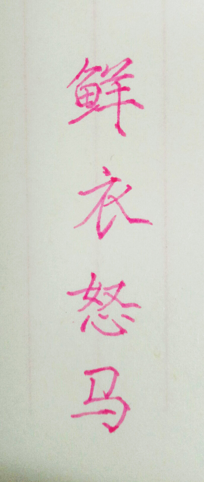 手写 练字 瘦金体 笔:慕娜美鲜衣怒马