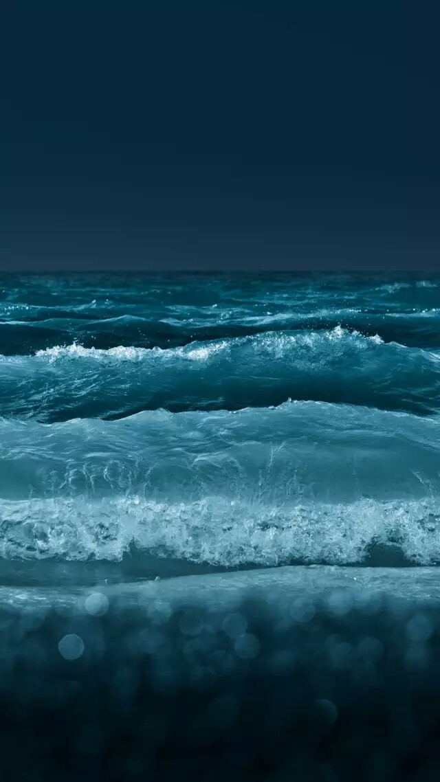 【壁纸】深蓝色 海浪