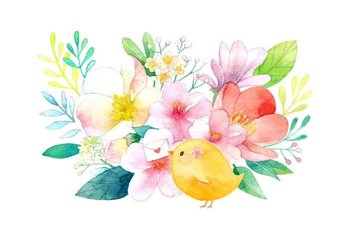 先来1-6月,我觉得四月和五月最萌,你呢 #可爱卡通头像# #水彩插画