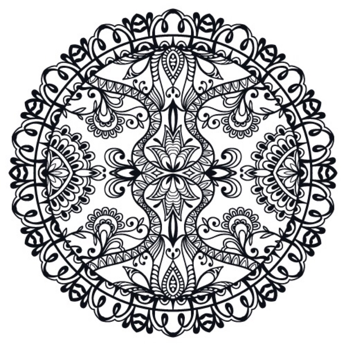 民族圆形花纹花卉藤蔓纹身图案曼陀罗纹身梵花图腾佩斯利花纹纹身手绘