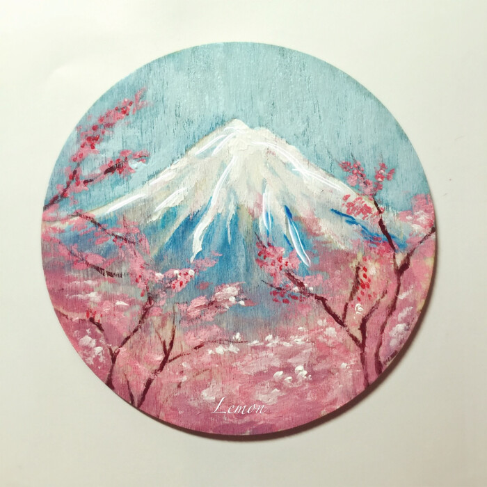 富士山与樱花