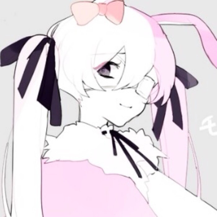 动漫头像女生双马尾少女可爱粉色