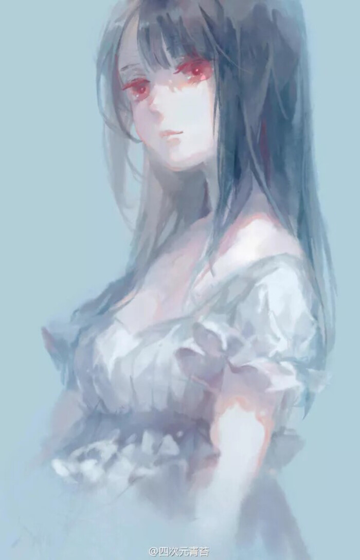 pixiv p站 作者四次元青苔 侵删 图片 少女立绘,少年 美少年 帅哥