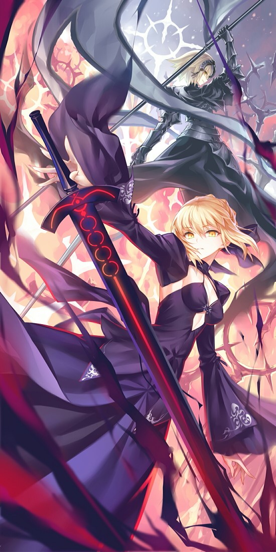 saber p站 pixiv 动漫 壁纸 头像 插画 次元 同人 原创 [命运之夜-零]