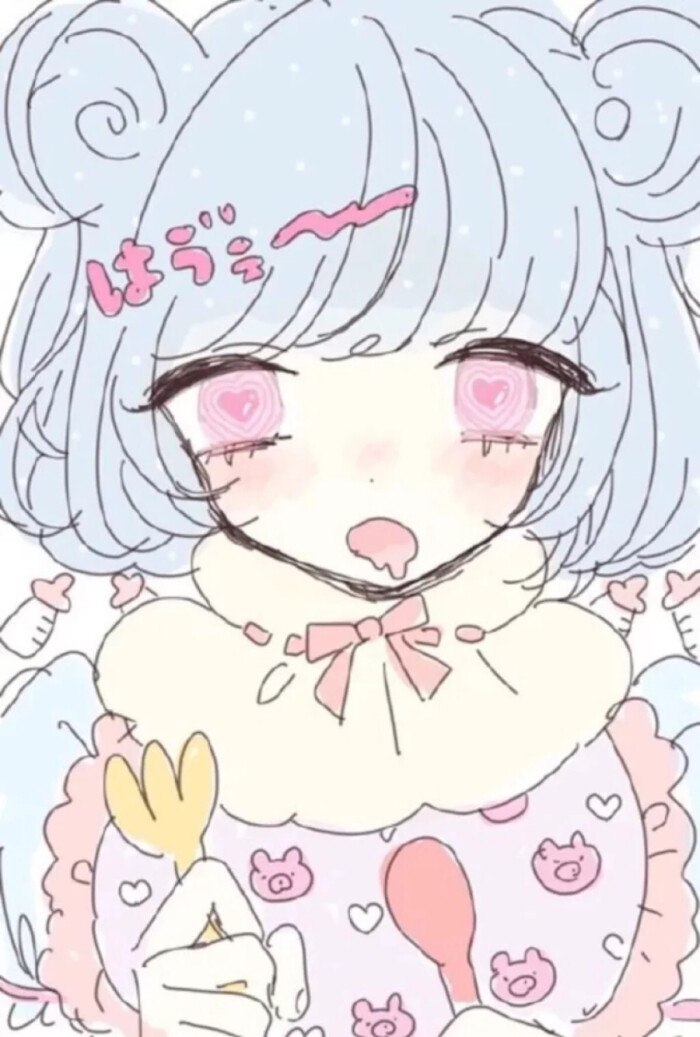 二次元 少女 萝莉 呆萌 可爱 插画 女生 萌萌哒 小清新 短发女生 短发
