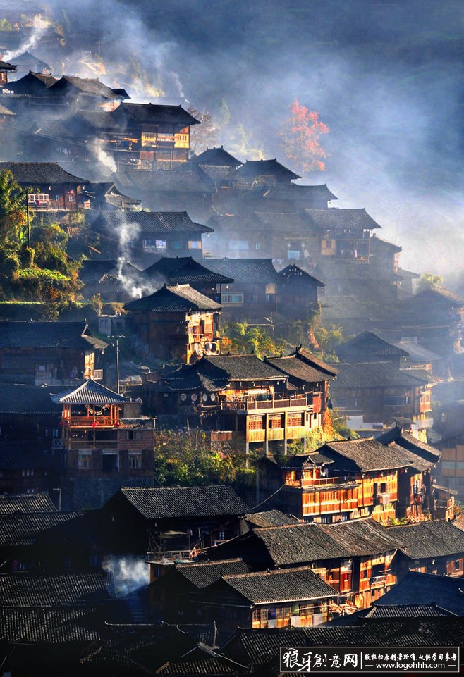 艺术摄影 中国古建筑摄影大赛获奖作品 烟雾缭绕 层峦叠嶂 古城 古代