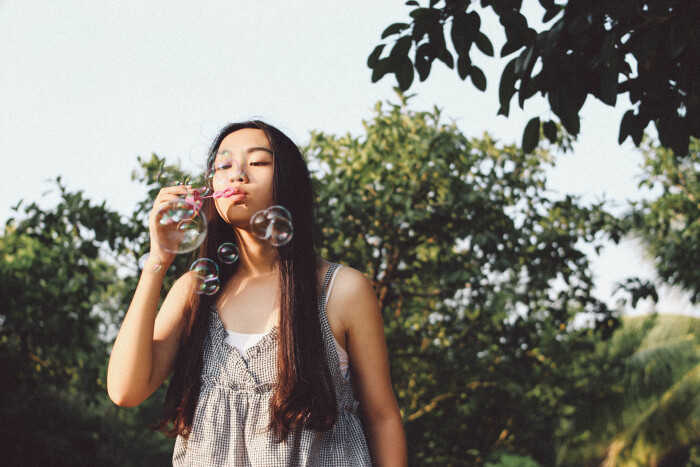温柔的晚风轻轻吹过 爱人的梦中 \/ 少女日系写真