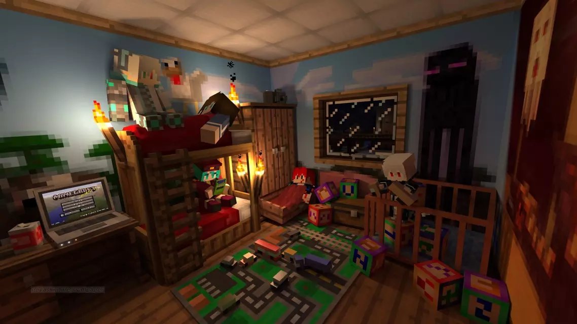 minecraft 我的世界 麦块 皮肤渲染 作者by:亚兰
