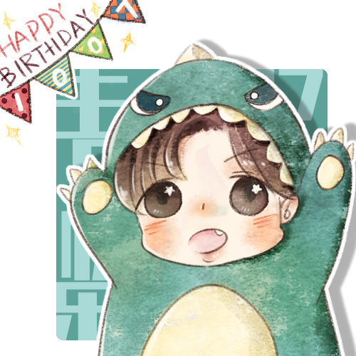 1007 生日快乐# 头像 手绘 exo 张艺兴 lay 金钟大 chen 朴灿烈 chan