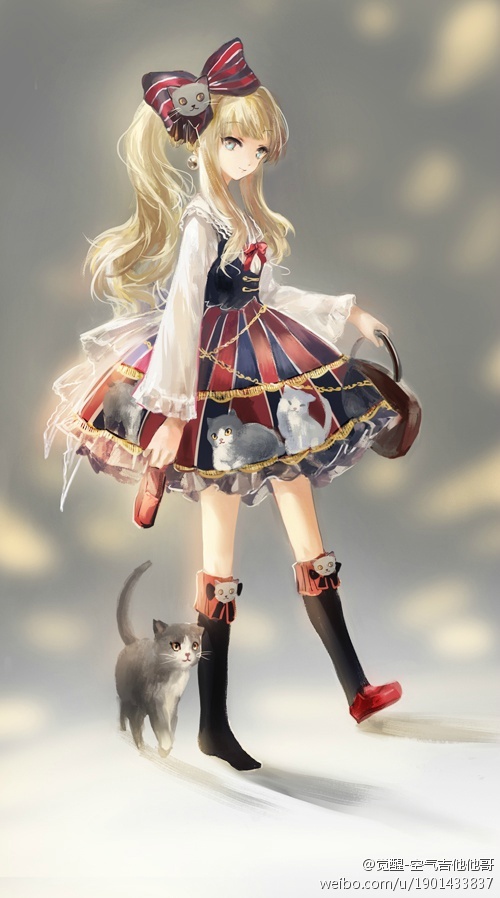 画师:觉醒〈英国短毛猫〉二次元 设计图 洋装 拟人化【转侵删】