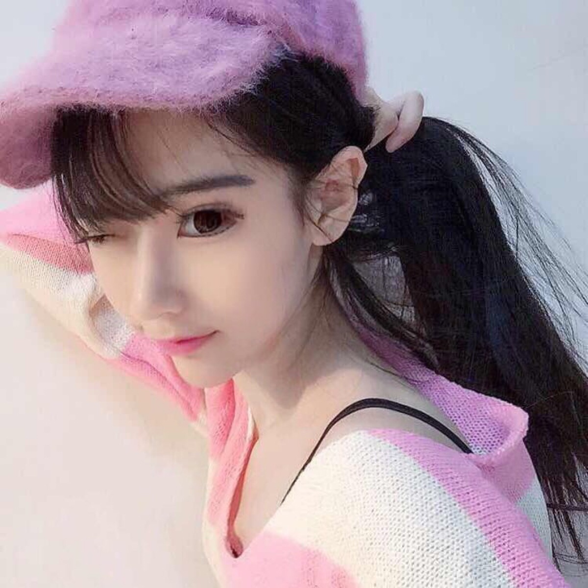 萌萌哒 小可爱 帽子 粉红 女生头像