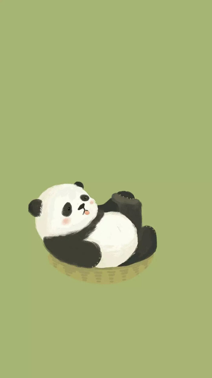 手机壁纸 卡通 简约 简洁 动漫 情侣 国宝熊猫