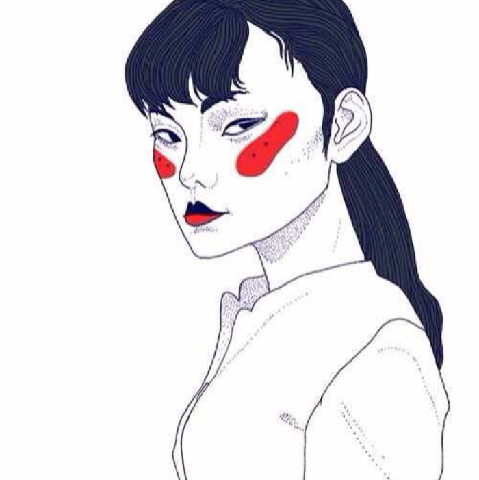 头像 女头 个性 动漫 次元 手绘_长安